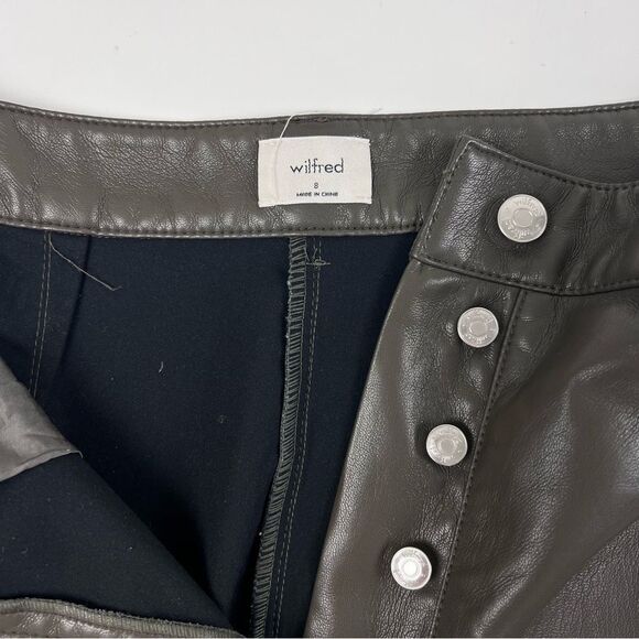 Aritzia Grey Faux Leather Stretch Modern Cargo Pant - Picture 9 of 14